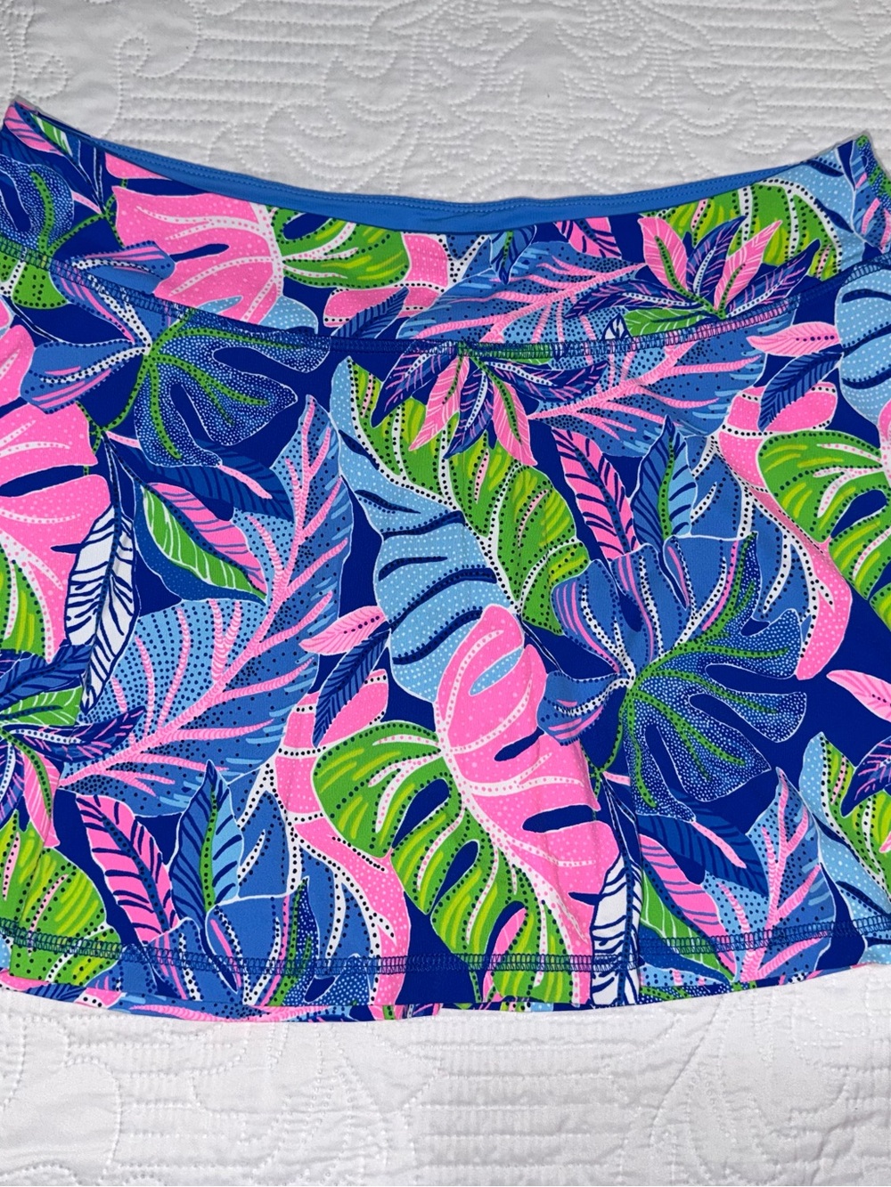 Lilly Pulitzer Tropical Print Golf Tennis Skort Size Large Blue Pink Green